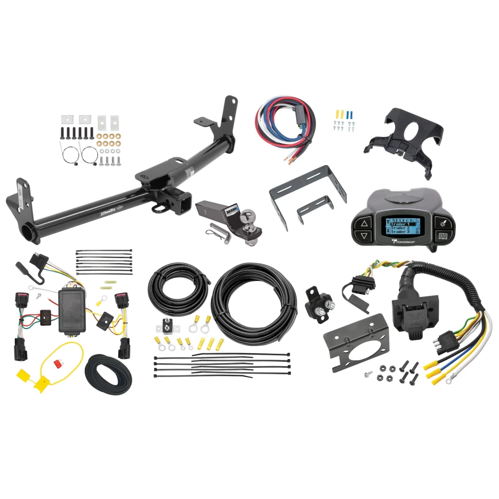 Trailer Hitch Tow Package Prodigy P3 Brake Control For 10-17 Chevrolet Equinox GMC Terrain w/ 7-Way RV Wiring 2" Drop Mount 2" Ball Class 3 2" Receiver Draw-Tite Tekonsha