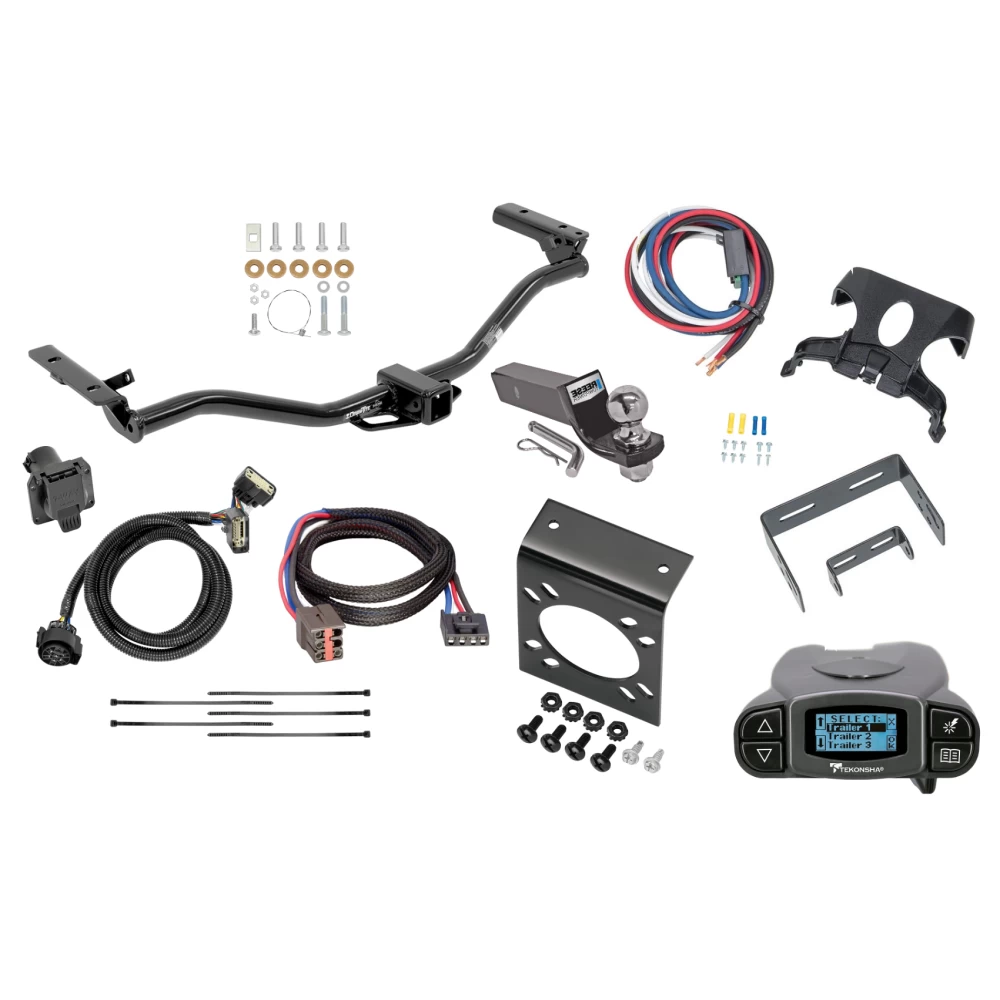 Trailer Hitch Tow Package Prodigy P3 Brake Control For 11-19 Ford Explorer All Models w/ 7-Way RV Wiring 2" Drop Mount 2" Ball Class 3 2" Receiver Except Police Interceptors Draw-Tite Tekonsha