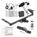 Custom Fit Trailer Hitch Wiring Harness (Plug & Play) 2" Drop Ball-Mount w/ Pin/Clip 2" Chrome Ball Security Lock Pin Rubber Hitch Plug Cover Installation Hardware Installation Instructions 76046 118712 21536 580407 7010 Draw-Tite Trailer To Trailer Tow Hitch For 17-20 Chrysler Pacifica Limited Touring L Plus Except Hybrid Deluxe Package Wiring 2" Ball and Lock