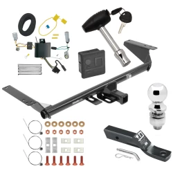 Trailer Tow Hitch For 17-20 Chrysler Pacifica (LX & Touring Exc Hybrid) 20-25 Voyager 22-23 Grand Caravan Deluxe Package Wiring 2" Ball and Lock