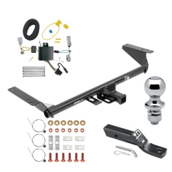Trailer Tow Hitch For 17-20 Chrysler Pacifica (LX & Touring Exc Hybrid) 20-25 Voyager 22-23 Grand Caravan w/ Plug & Play Wiring + 1-7/8" Ball