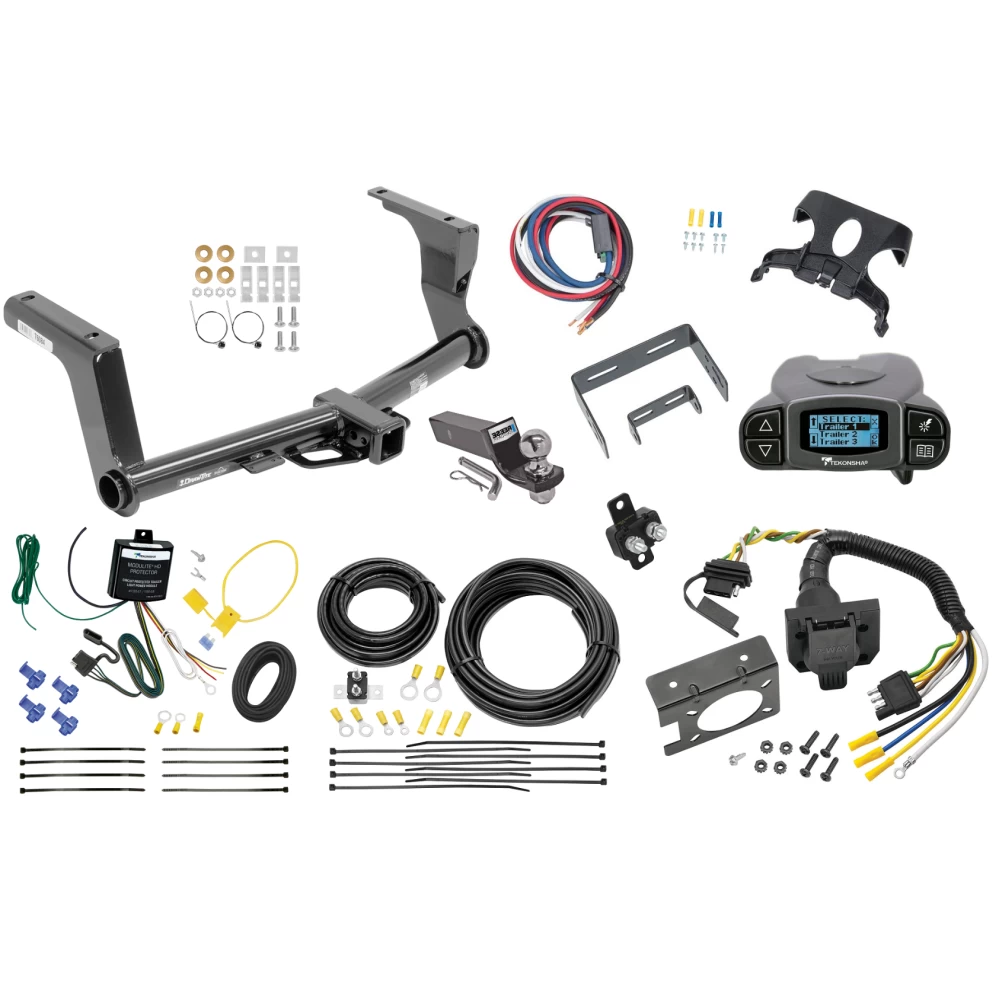 Trailer Hitch Tow Package Prodigy P3 Brake Control For 13-13 Subaru XV Crosstrek 14-15 (Except Hybrid) w/ 7-Way RV Wiring 2" Drop Mount 2" Ball Class 3 2" Receiver Draw-Tite Tekonsha