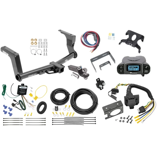 Trailer Hitch Tow Package Prodigy P3 Brake Control For 13-13 Subaru XV Crosstrek 14-15 (Except Hybrid) w/ 7-Way RV Wiring 2" Drop Mount 2" Ball Class 3 2" Receiver Draw-Tite Tekonsha