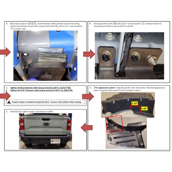 Reese Trailer Tow Hitch For 22-23 Ford Maverick All Styles 2" Receiver Class 3