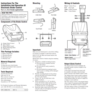 Economy Brakeman IV Brake Control w/ 7-Way Wiring For 03-27 Chevy Express GMC Savana 1500 2500 3500 3 Axles