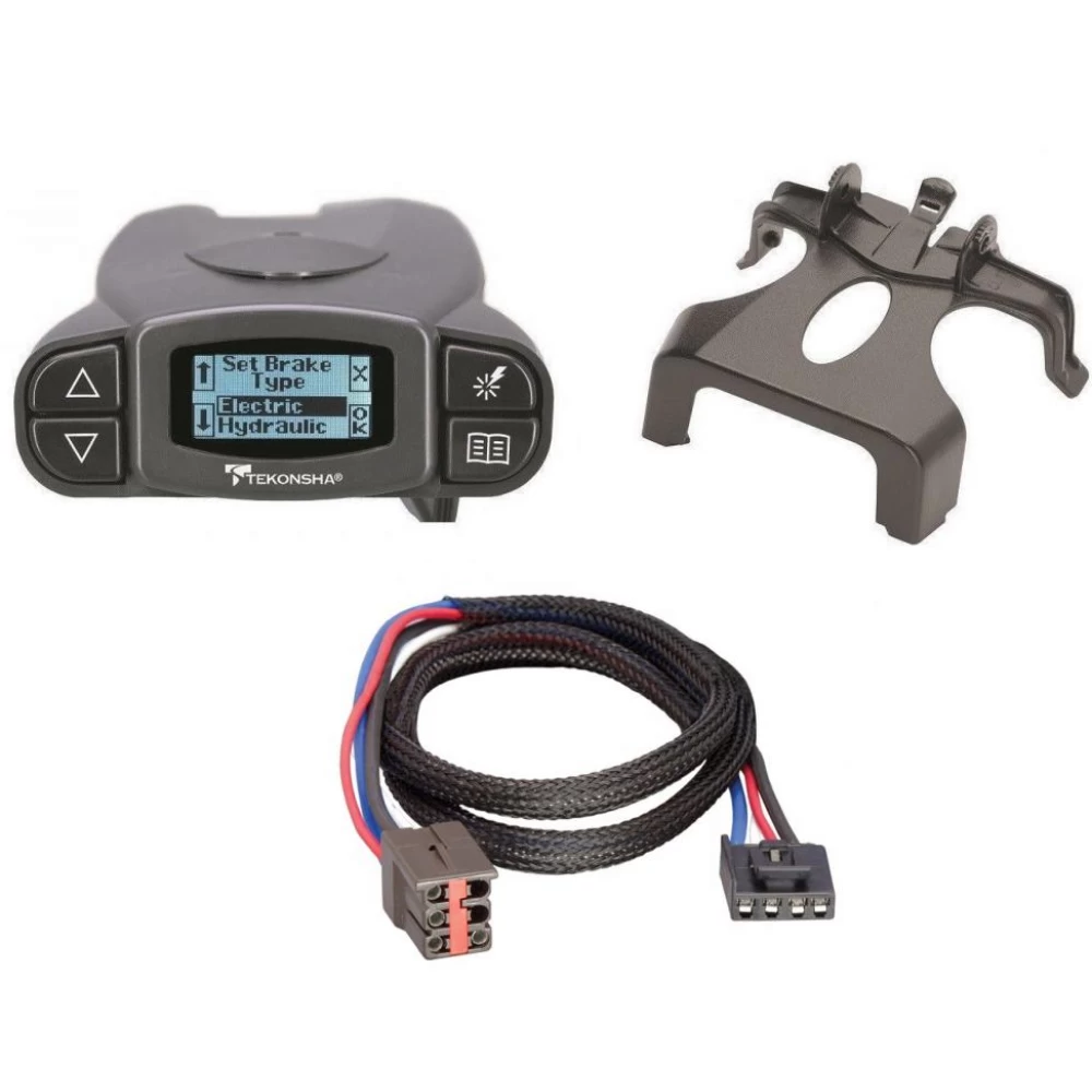 Tekonsha Prodigy P3 Trailer Brake Control for 92-08 Ford Econoline Van w/ Plug Play Wiring Adapter Proportional Eletric Trailer Brakes Module Box Controller