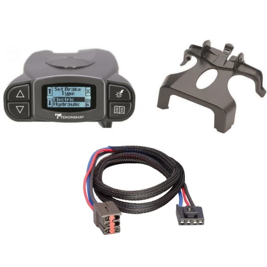 Tekonsha Prodigy P3 Trailer Brake Control for 92-08 Ford Econoline Van w/ Plug Play Wiring Adapter Proportional Eletric Trailer Brakes Module Box Controller
