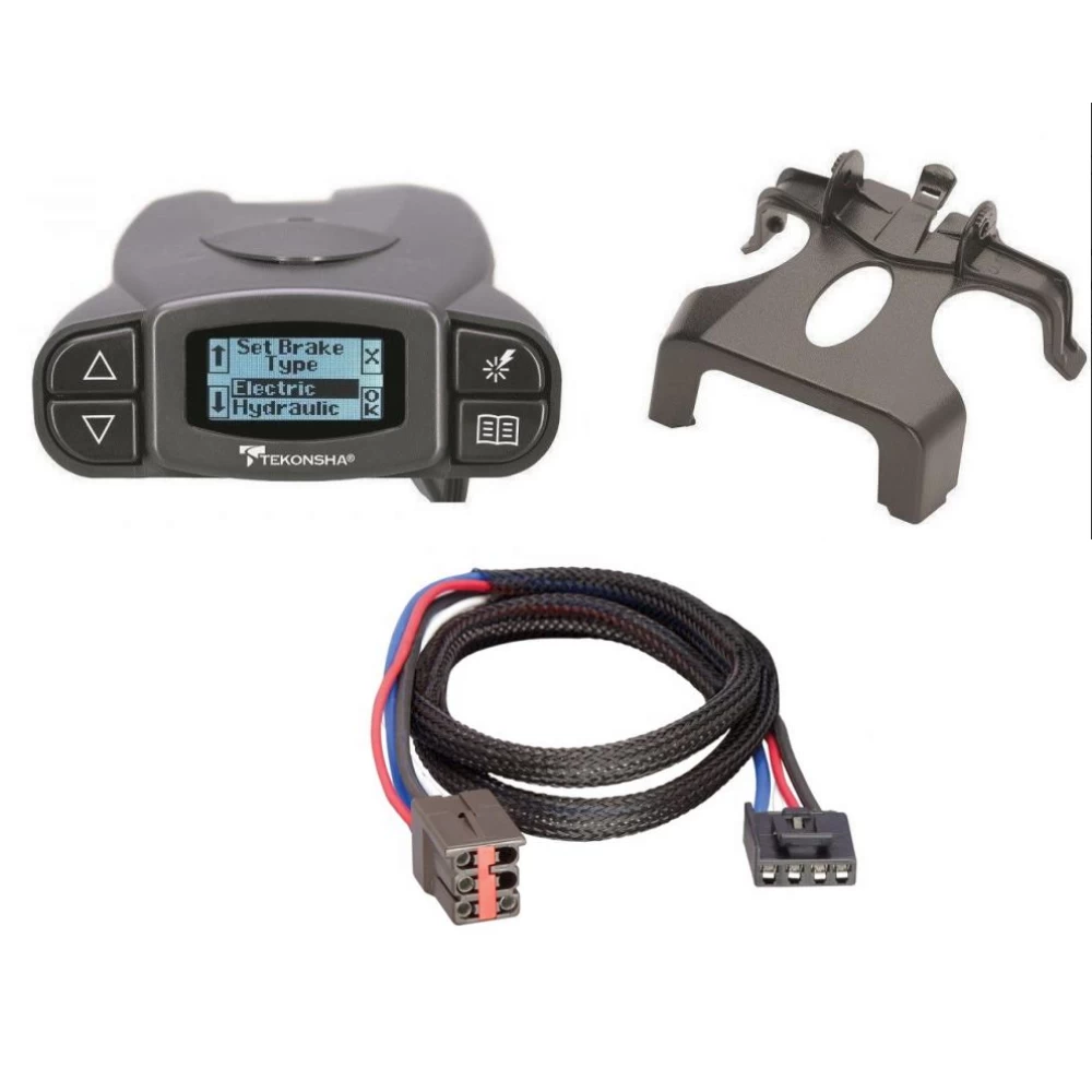 Tekonsha Prodigy P3 Trailer Brake Control for 05-09 Land Rover LR3 10-16 Land Rover LR4 w/ Plug Play Wiring Adapter Proportional Eletric Trailer Brakes Module Box Controller