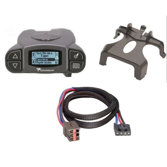 Tekonsha Prodigy P3 Trailer Brake Control for 05-09 Land Rover LR3 10-16 Land Rover LR4 w/ Plug Play Wiring Adapter Proportional Eletric Trailer Brakes Module Box Controller