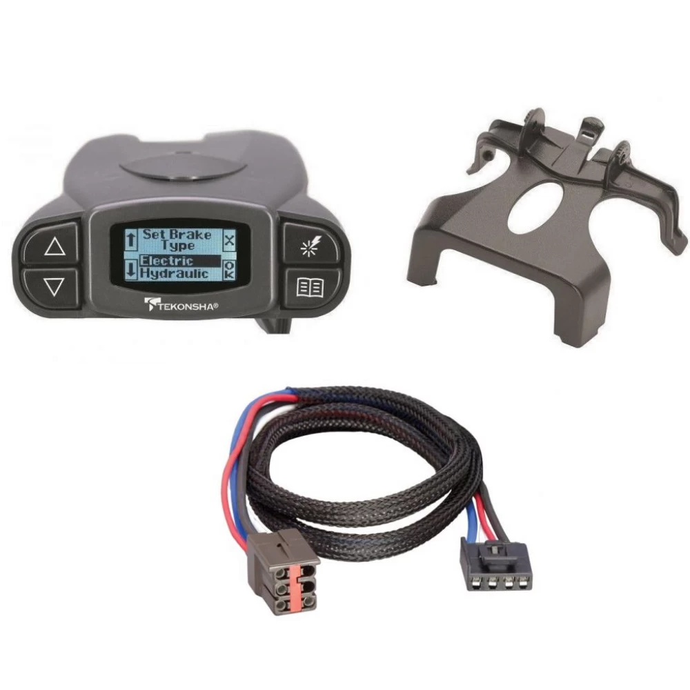 Tekonsha Prodigy P3 Trailer Brake Control for 09-11 Ford Flex 10-11 Lincoln MKT w/ Plug Play Wiring Adapter Proportional Eletric Trailer Brakes Module Box Controller