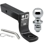 Trailer Hitch Tow Package w/ Tekonsha Prodigy P3 Brake Control For 99-13 Chevy Silverado GMC Sierra 1500 HD 99-04 2500 LD (07-07 Classic) Standard or Step Bumper w/ Dual 2" and 2- 5/16" Ball 4" Drop Mount 7-Way Pin Blade RV Controller