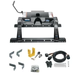 For 1973-2000 Chevrolet C/K Series Industry Standard Semi-Custom Above Bed Rail Kit + 16K Fifth Wheel + In-Bed Wiring + King Pin Lock (For 5'8 or Shorter Bed (Sidewinder Required), w/o Factory Puck System Models) By Reese