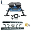 For 1973-2000 Chevrolet C/K Series Industry Standard Semi-Custom Above Bed Rail Kit + Reese M5 20K Fifth Wheel + In-Bed Wiring + King Pin Lock (For 5'8 or Shorter Bed Models) By Reese