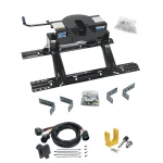 For 1973-2000 Chevrolet C/K Series Industry Standard Semi-Custom Above Bed Rail Kit + 20K Fifth Wheel + In-Bed Wiring + King Pin Lock (For 5'8 or Shorter Bed (Sidewinder Required), w/o Factory Puck System Models) By Reese