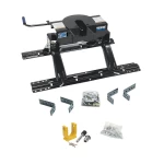 For 1973-2000 Chevrolet C/K Series Industry Standard Semi-Custom Above Bed Rail Kit + 20K Fifth Wheel + King Pin Lock (For 5'8 or Shorter Bed (Sidewinder Required), w/o Factory Puck System Models) By Reese
