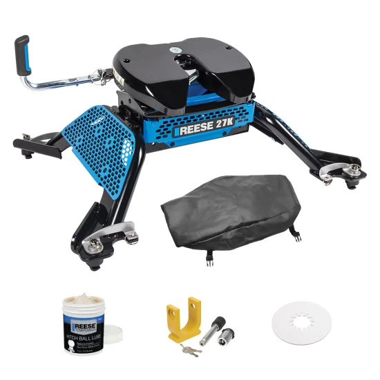 For 2014-2024 RAM 2500 M5 Fifth Wheel Hitch 27K Talon Jaw Complete System For Models w/ Factory Puck System + King Pin Lock + 10" Lube Plate + Fifth Wheel Cover + Lube (For w/Factory or Reese Elite Puck System Models) By Reese For 2014-2024 RAM 2500 M5 Fifth Wheel Hitch 27K Talon Jaw Complete System For Models w/ Factory Puck System + King Pin Lock + 10" Lube Plate + Fifth Wheel Cover + Lube (For w/Factory or Reese Elite Puck System Models) By Reese
