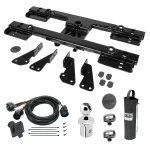For 2020-2024 Chevrolet Silverado 2500 HD Elite Series Fifth Wheel Hitch Mounting System Rail Kit + Gooseneck Pop-In Ball + Wiring For Models w/o Factory Puck System (For 6-1/2' and 8 foot Bed, w/o Factory Puck System Models) By Reese