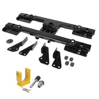 For 2020-2024 Chevrolet Silverado 2500 HD Elite Series Fifth Wheel Hitch Mounting System Rail Kit For Models w/o Factory Puck System + King Pin Lock (For 6-1/2' and 8 foot Bed, w/o Factory Puck System Models) By Reese