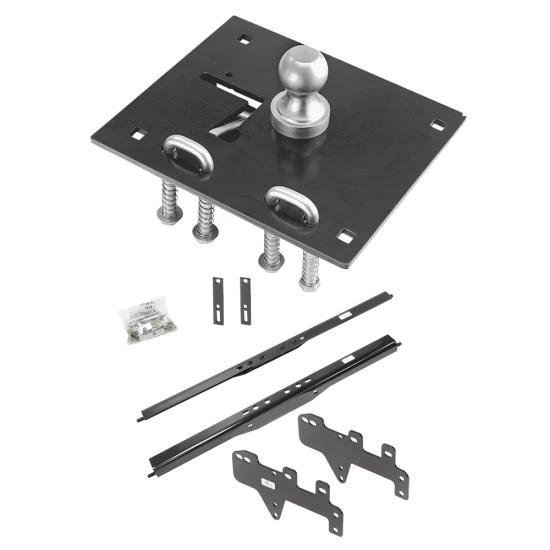 For 2014-2018 Chevrolet Silverado 1500 Fold Down Plate Underbed Gooseneck Hitch System (For w/o Factory Puck System, Does Not Fit MagneRide Magnetic Ride Suspension Models) By Draw-Tite