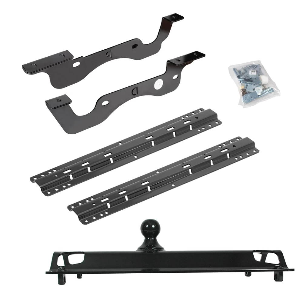 For 2017-2022 Ford F-350 Super Duty Custom Industry Standard Above Bed Rail Kit + 25K Pro Series Gooseneck Hitch (For 6-1/2' and 8 foot Bed, Except Dual Rear Wheel or Cab & Chassis, w/o Factory Puck System Models) By Reese