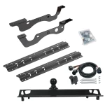 For 2017-2022 Ford F-350 Super Duty Custom Industry Standard Above Bed Rail Kit + 25K Pro Series Gooseneck Hitch + In-Bed Wiring (For 5'8 or Shorter Bed (Sidewinder Required), Except Dual Rear Wheel or Cab & Chassis, w/o Factory Puck System Models) By