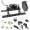 For 2007-2021 Toyota Tundra Custom Industry Standard Above Bed Rail Kit + 16K Fifth Wheel + King Pin Lock + Base Rail Lock + 10" Lube Plate + Fifth Wheel Cover + Lube (For 5'8 or Shorter Bed (Sidewinder Required), w/o Factory Puck System Models) By R