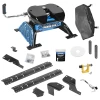 For 2007-2021 Toyota Tundra Custom Industry Standard Above Bed Rail Kit + Reese M5 20K Fifth Wheel + King Pin Lock + Base Rail Lock + 10" Lube Plate + Fifth Wheel Cover + Lube (For 5'8 or Shorter Bed Models) By Reese