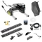 For 2014-2024 RAM 2500 Custom Outboard Above Bed Rail Kit + 16K Fifth Wheel + Round Tube Slider + In-Bed Wiring + King Pin Lock + Base Rail Lock + 10" Lube Plate + Fifth Wheel Cover + Lube (For 6-1/2' or Shorter Bed, w/o Factory Puck System Models) B
