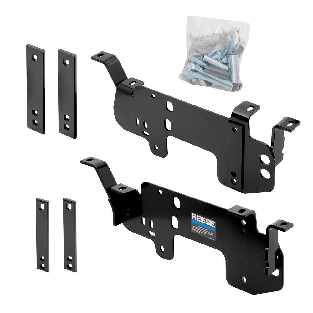For 2003-2010 Dodge Ram 2500 Gooseneck Fifth Wheel Underbed Custom Fit Brackets For Outboard Rails (For 5'8 or Shorter Bed (Sidewinder Required), w/o Factory Puck System Models) By Reese