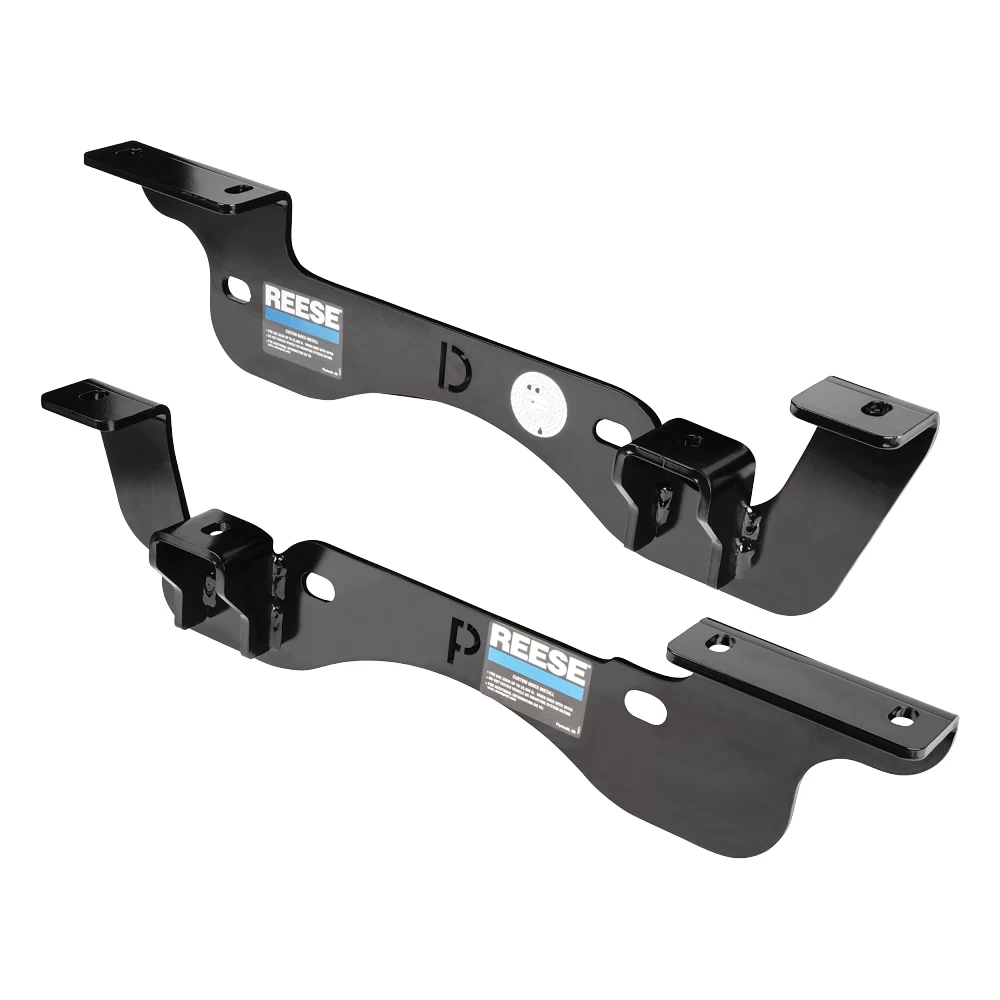 For 2017-2022 Ford F-450 Super Duty Gooseneck Fifth Wheel Underbed Custom Fit Brackets For Outboard Rails (For 6-1/2' and 8 foot Bed, Except Cab & Chassis, w/o Factory Puck System Models) By Reese