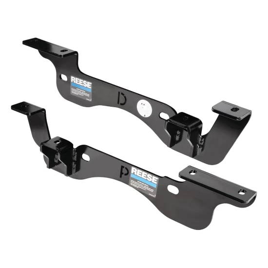 For 2017-2022 Ford F-450 Super Duty Gooseneck Fifth Wheel Underbed Custom Fit Brackets For Outboard Rails (For 6-1/2' and 8 foot Bed, Except Cab & Chassis, w/o Factory Puck System Models) By Reese