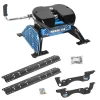 For 2023-2024 Ford F-350 Super Duty Custom Outboard Above Bed Rail Kit + Reese M5 20K Fifth Wheel (For 5'8 or Shorter Bed, w/o Factory Puck System Models) By Reese