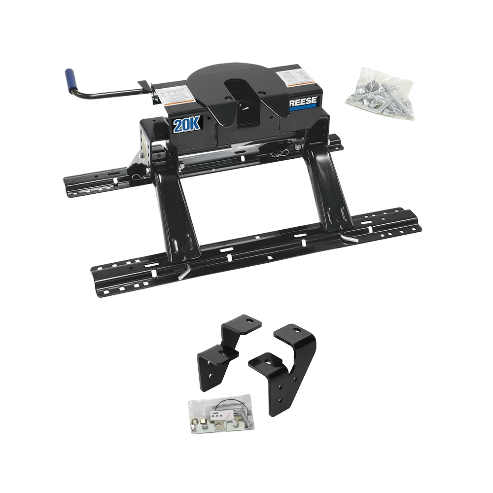 For 2003-2010 Dodge Ram 3500 Industry Standard Semi-Custom Above Bed Rail Kit + 20K Fifth Wheel (For 5'8 or Shorter Bed (Sidewinder Required), w/Overload Springs, w/o Factory Puck System Models) By Reese