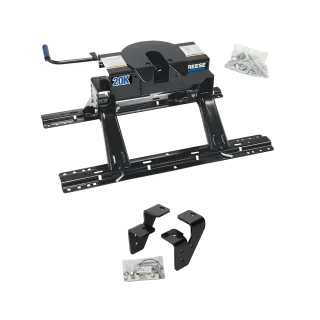 For 2003-2010 Dodge Ram 3500 Industry Standard Semi-Custom Above Bed Rail Kit + 20K Fifth Wheel (For 5'8 or Shorter Bed (Sidewinder Required), w/Overload Springs, w/o Factory Puck System Models) By Reese