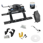 For 2003-2010 Dodge Ram 2500 Industry Standard Semi-Custom Above Bed Rail Kit + 20K Fifth Wheel + King Pin Lock + Base Rail Lock + 10" Lube Plate + Fifth Wheel Cover + Lube (For 6-1/2' and 8 foot Bed, w/Overload Springs, w/o Factory Puck System Model