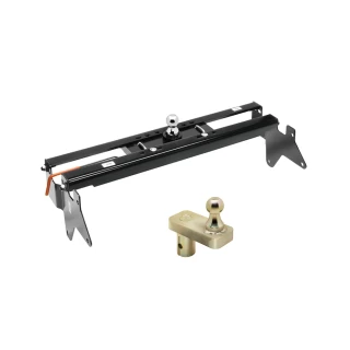 For 2001-2010 GMC Sierra 2500 HD Hide-A-Goose Underbed Gooseneck Hitch System + 5" Offset Gooseneck Ball (For All Styles, w/o Factory Puck System Models) By Draw-Tite