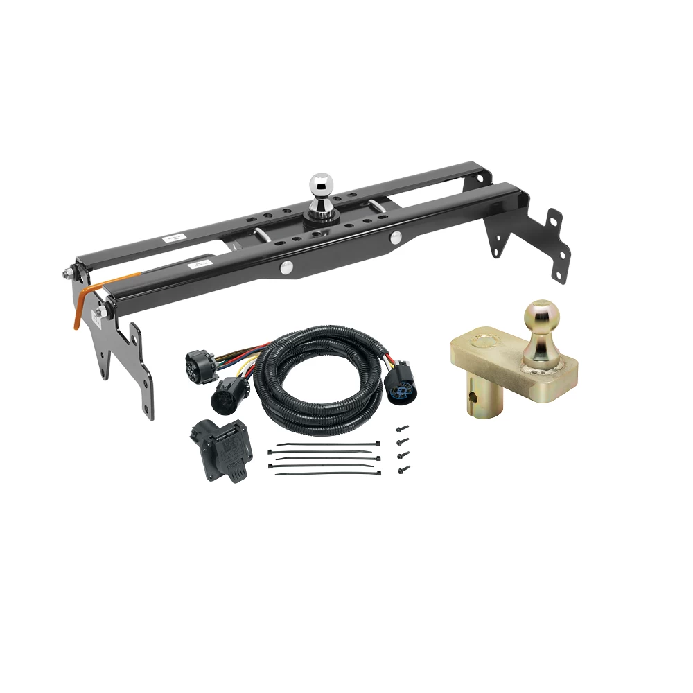 For 1999-2006 Chevrolet Silverado 1500 Hide-A-Goose Underbed Gooseneck Hitch System + 7-Way In-Bed Wiring + 5" Offset Gooseneck Ball (For w/o Factory Puck System Models) By Draw-Tite