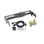 For 1999-2006 Chevrolet Silverado 1500 Hide-A-Goose Underbed Gooseneck Hitch System + 7-Way In-Bed Wiring + 5" Offset Gooseneck Ball (For w/o Factory Puck System Models) By Draw-Tite