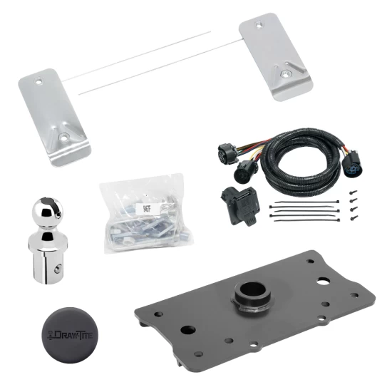 For 2014-2018 RAM 2500 Hide-A-Goose Underbed Gooseneck Hitch System + 7-Way In-Bed Wiring (For (Gooseneck Head Does Not Require Rail Kit), w/o Factory Puck System Models) By Draw-Tite