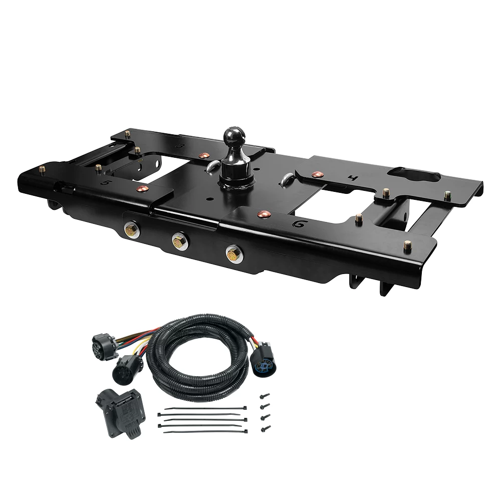 For 2017-2022 Ford F-350 Super Duty Hide-A-Goose Underbed Gooseneck Hitch System + 7-Way In-Bed Wiring (Excludes: Cab & Chassis, w/o Factory Puck System Models) By Draw-Tite
