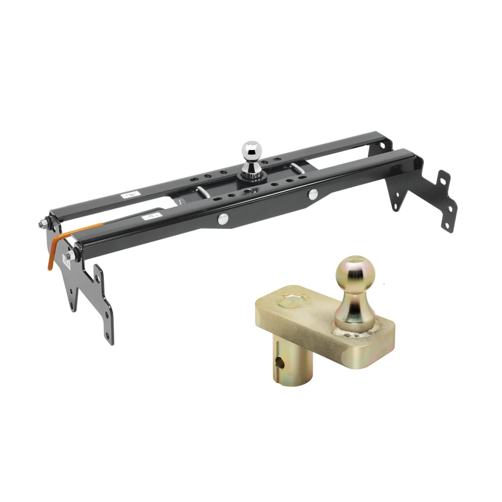 For 2014-2018 GMC Sierra 1500 Hide-A-Goose Underbed Gooseneck Hitch System + 5" Offset Gooseneck Ball (Excludes: MagneRide Magnetic Ride Suspension, w/o Factory Puck System Models) By Draw-Tite