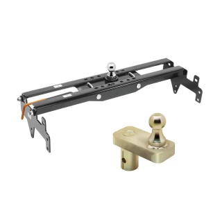 For 1999-2006 Chevrolet Silverado 1500 Hide-A-Goose Underbed Gooseneck Hitch System + 5" Offset Gooseneck Ball (For w/o Factory Puck System Models) By Draw-Tite