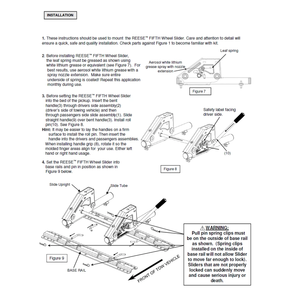 Reese Dual Jaw 16K Fifth Wheel Trailer Hitch w/ Round Tube Slider 5th Wheel Trailer Hitch Fits Industry Standard Above Bed Rail Kit by Reese Pro Series Husky Curt Valley