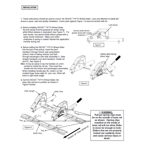 Reese Dual Jaw 16K Fifth Wheel Trailer Hitch w/ Round Tube Slider and Rails For 2002-2008 Dodge Ram 1500 2003-2012 Ram 2500 3500 Truck Base Rail Kit 5th Wheel Brackets Hardware