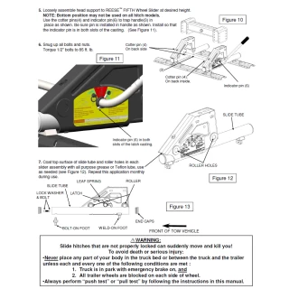 Reese Dual Jaw 16K Fifth Wheel Trailer Hitch w/ Round Tube Slider and Rails For 2003-2012 Dodge Ram 2500 3500 w/ Overload Springs Truck Base Rail Kit 5th Wheel Brackets Hardware
