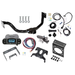 Trailer Hitch Tow Package Prodigy P3 Brake Control For 07-09 KIA Sorento All Models w/ 7-Way RV Wiring 2" Drop Mount 2" Ball Class 4 2" Receiver Reese Tekonsha