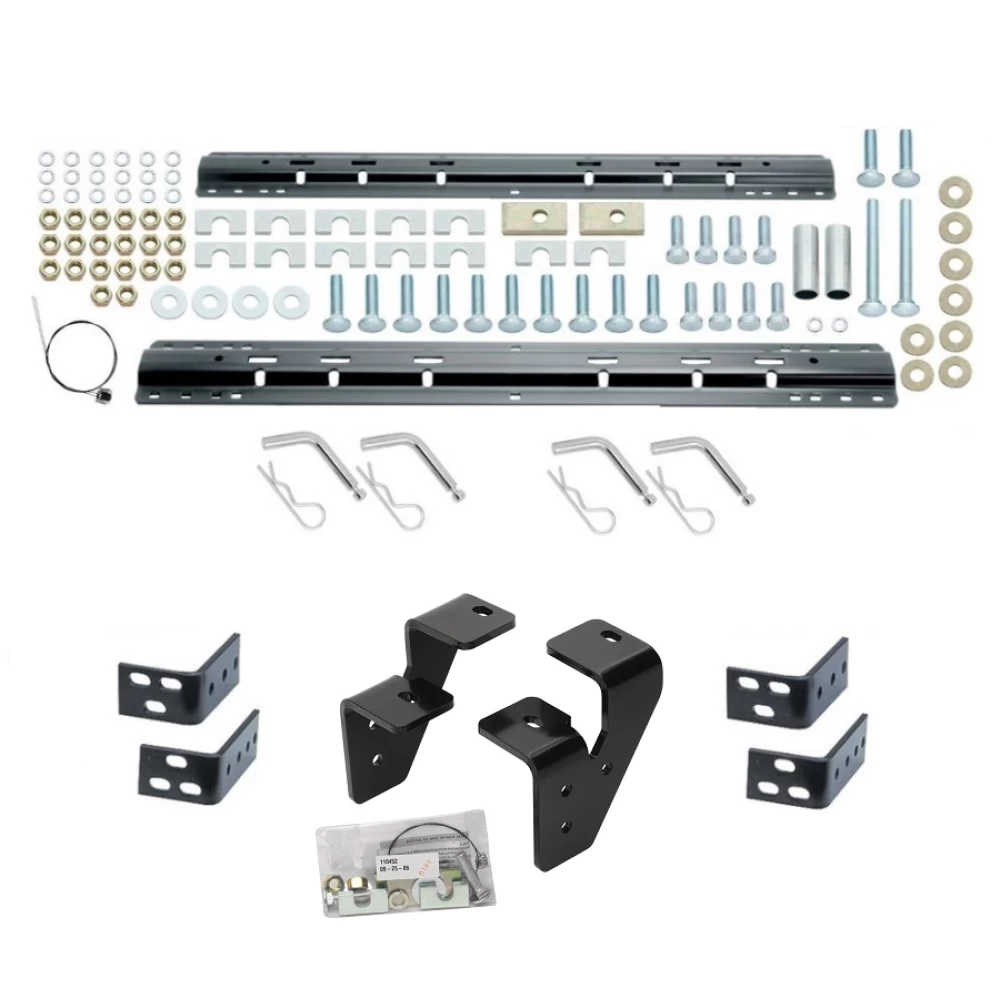 Reese Base Rail Kit w/ Custom Bracket For 2003-2012 Dodge Ram 2500 3500 w/ Overload Springs Above Bed Accepts all Industry Standard Gooseneck and Fifth Wheel Hitches