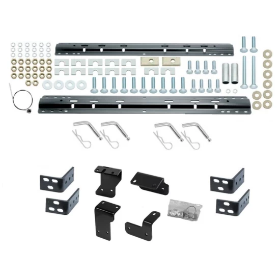 Base Rail Kit Rail Brackets and Hardware Required Adapter Bracket 58405 30035 58405 Reese Reese Base Rail Kit Custom Bracket 2004-2015 Nissan Titan Above Bed Accepts all Industry Standard Gooseneck and Fifth Wheel Hitches 04 05 06 07 08 09 10 11 12 13 14 Reese Base Rail Kit w/ Custom Bracket For 2004-2015 Nissan Titan Above Bed Accepts all Industry Standard Gooseneck and Fifth Wheel Hitches