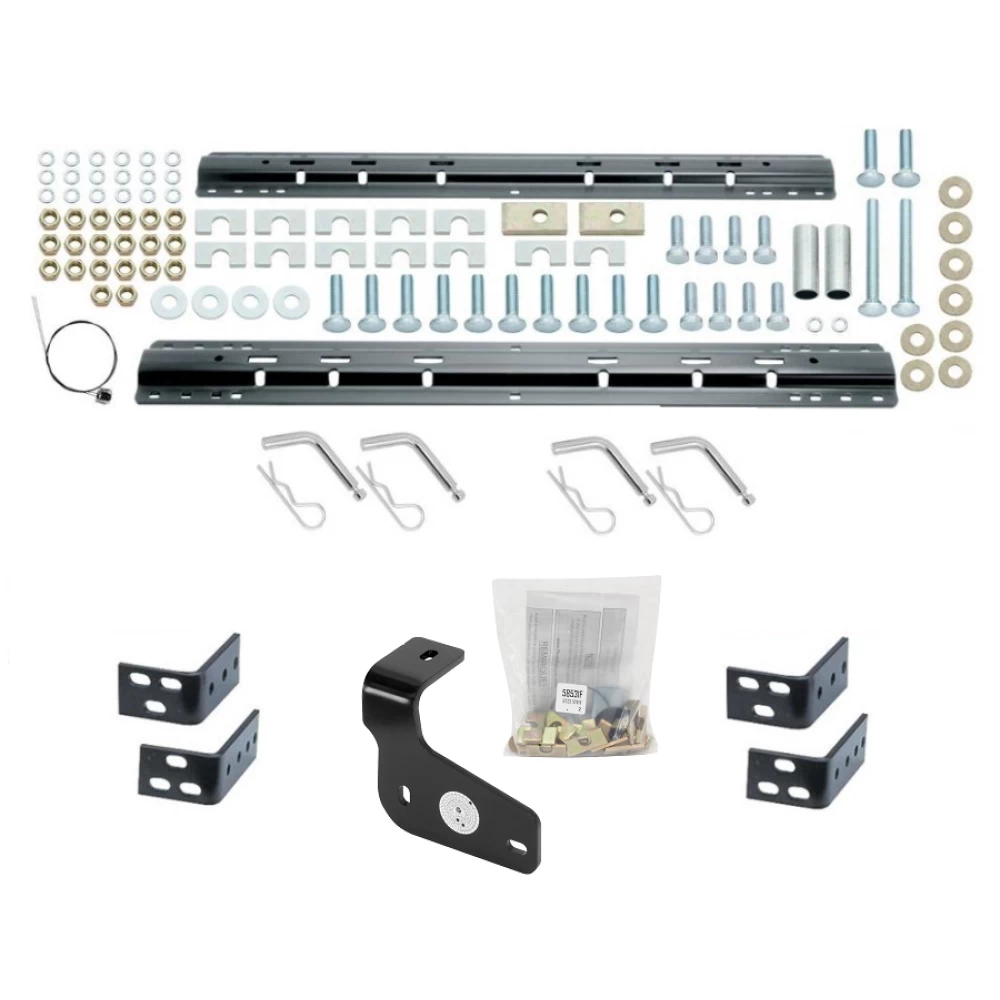 Reese Base Rail Kit w/ Custom Bracket For 2015-2020 Ford F150 Above Bed Accepts all Industry Standard Gooseneck and Fifth Wheel Hitches