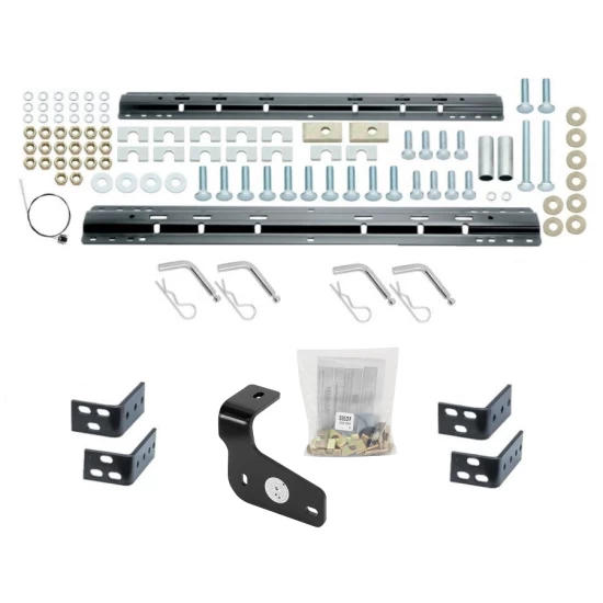 Reese Base Rail Kit w/ Custom Bracket For 2015-2020 Ford F150 Above Bed Accepts all Industry Standard Gooseneck and Fifth Wheel Hitches